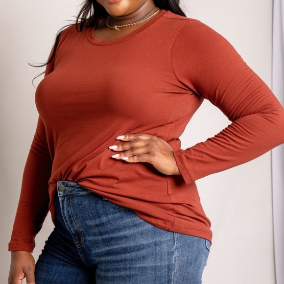 Zenana Full Size Round Neck Long-Sleeve Top - Picture 4 of 7